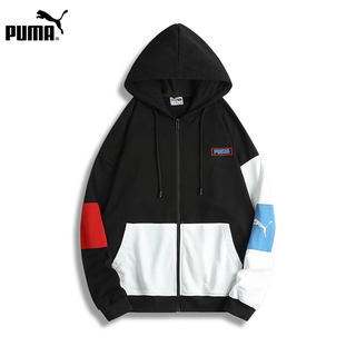 Áo Khoác Hoodie Tay Dài Vải Cotton Thêu Hình Puma Cho Nam