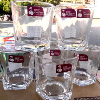 Bộ 6 cốc thuỷ tinh 5 cạnh, bộ cốc thủy tinh uống nước, uống trà