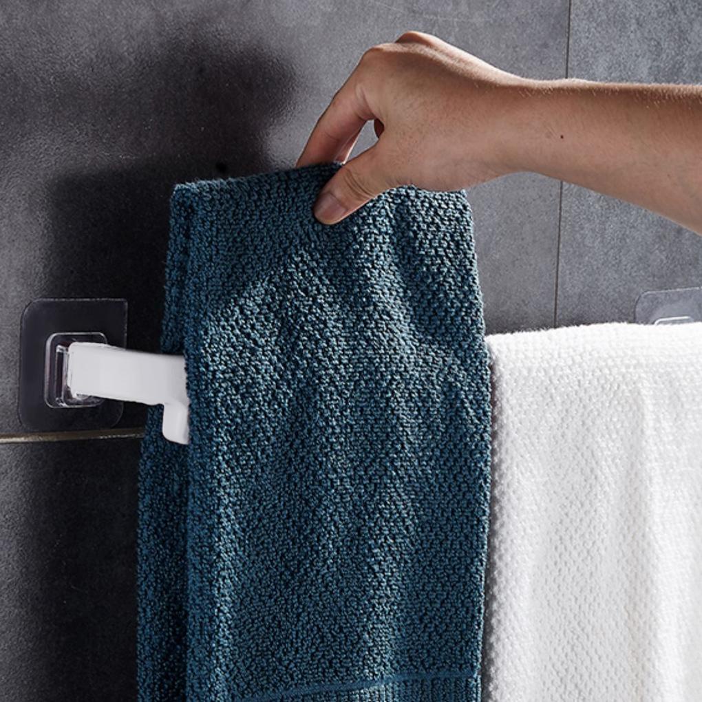 Giá Đỡ Treo Khăn Bằng Nhựa Gắn Tường Tiện Lợi Dành Cho Nhà Bếp Phòng Tắm