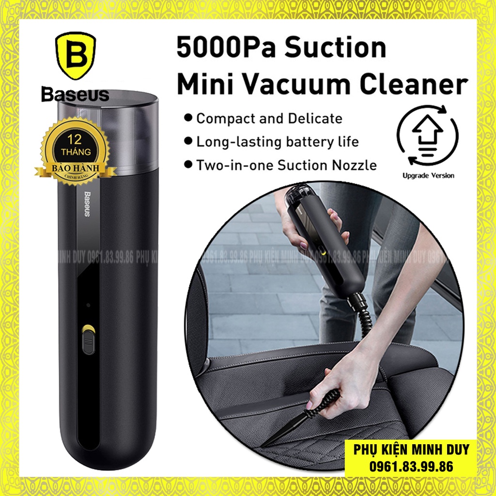 Máy hút bụi cầm tay chuyên dụng cho xe hơi Baseus A2 Car Vacuum Cleaner (5000pa, 70W)