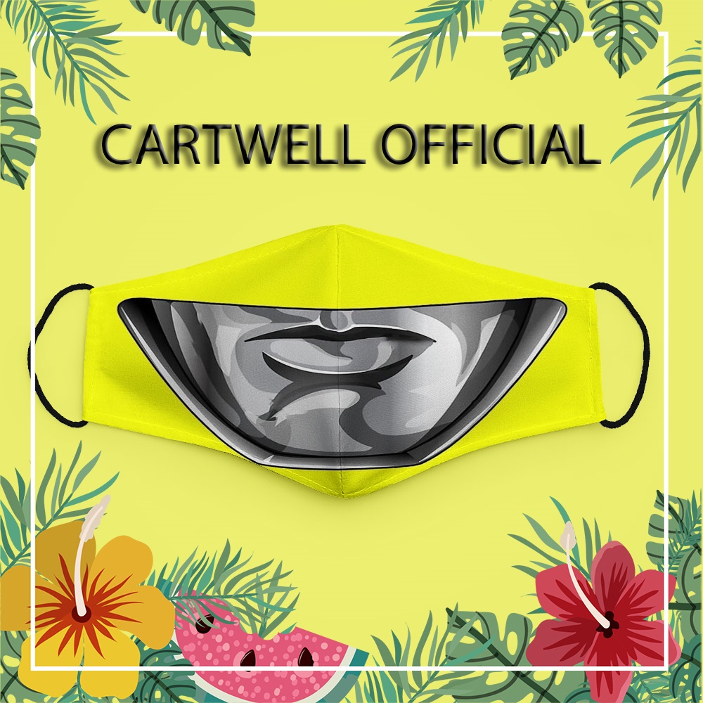 Khẩu trang dễ thương cute hoạt hình trẻ em cho bé vui nhộn Hình Vẽ DRAWN CARTWELL vải cotton 100% kháng khuẩn chất liệu