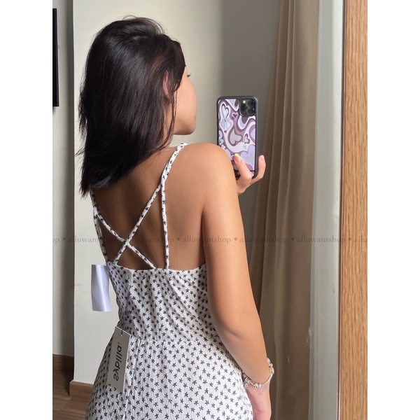 Jumpsuit dây Sybilla hoạ tiết hàng XK