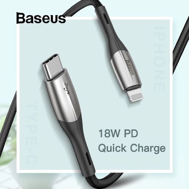 Cáp sạc nhanh iphonePD Type C to Lightning Baseus Data (20W, Power Delivery Fast Charge, C to iPhone Cable)