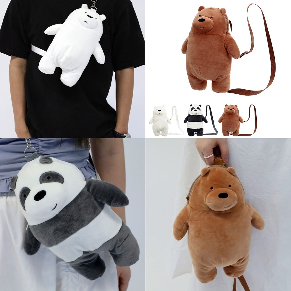 Túi đeo chéo anh em nhà gấu We Bare Bears Chúng tôi đơn giản là Gấu chính hãng Miniso