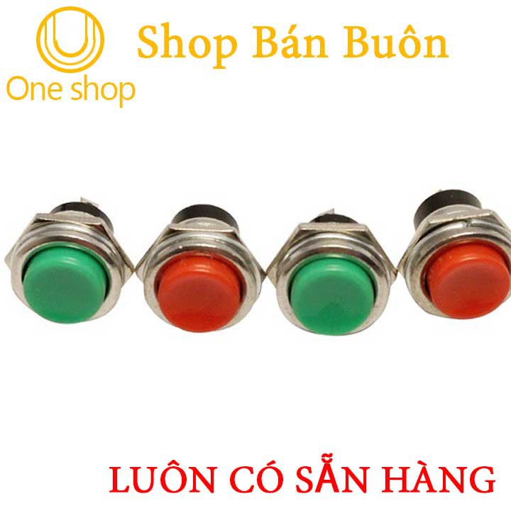 Nút Nhấn Đề Sắt Loại To 15mm Đỏ Xanh