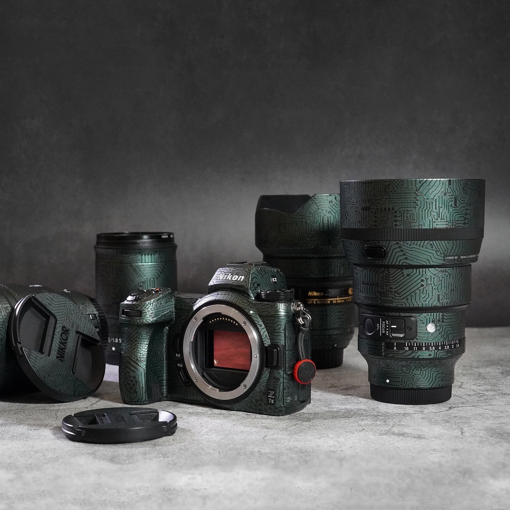 Skin 3M Cho Máy Ảnh NikonZ5/Z6/Z7/Z6II/ Z7II/ Z50 - Mẫu skin 3M vân nổi dán full máy
