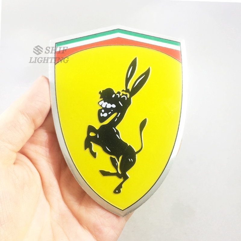 FERRARI 1 Miếng dán Logo Donkey bằng nhôm trang trí xe hơi