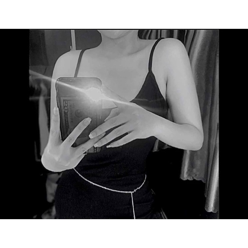 Đai xích eo body chain BBstore xích đeo bụng đính đá sexy