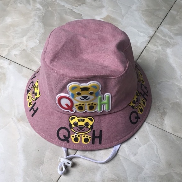 Mũ Tai Bèo Vải hình chó QH Hai Mặt Chống Nắng Thời Trang Cho Bé
