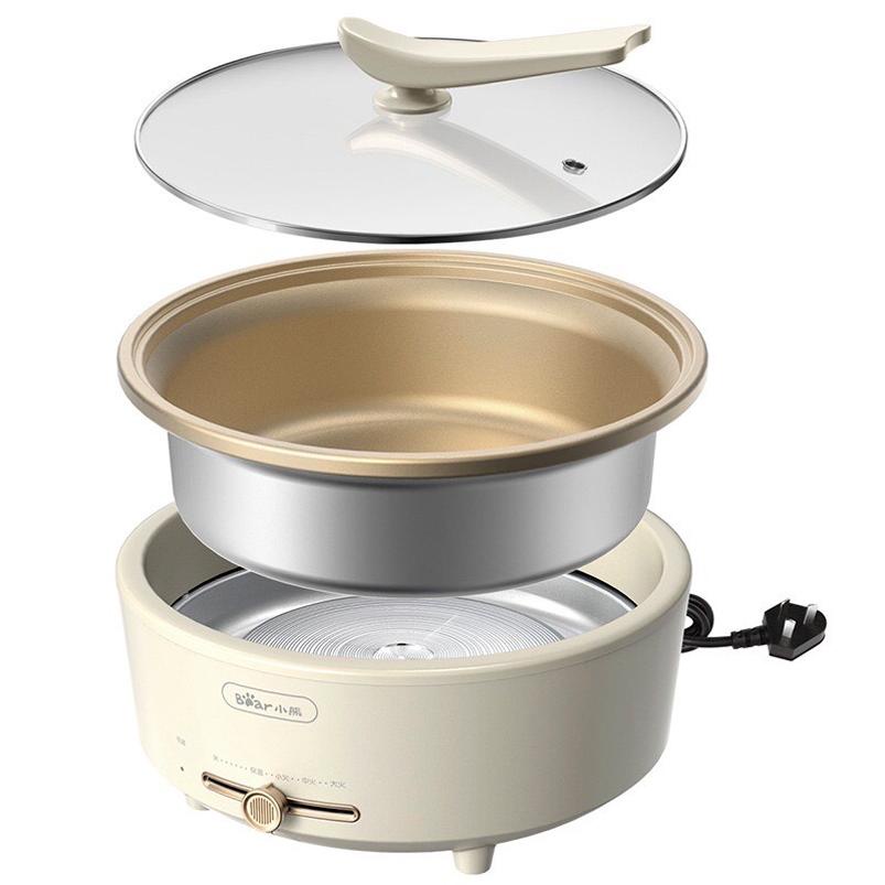 Nồi lẩu điện đa năng 5L Bear DHG-P50F1, Nồi lẩu rời,nướng, chiên, xào, nấu canh - Bảo hành 12 tháng