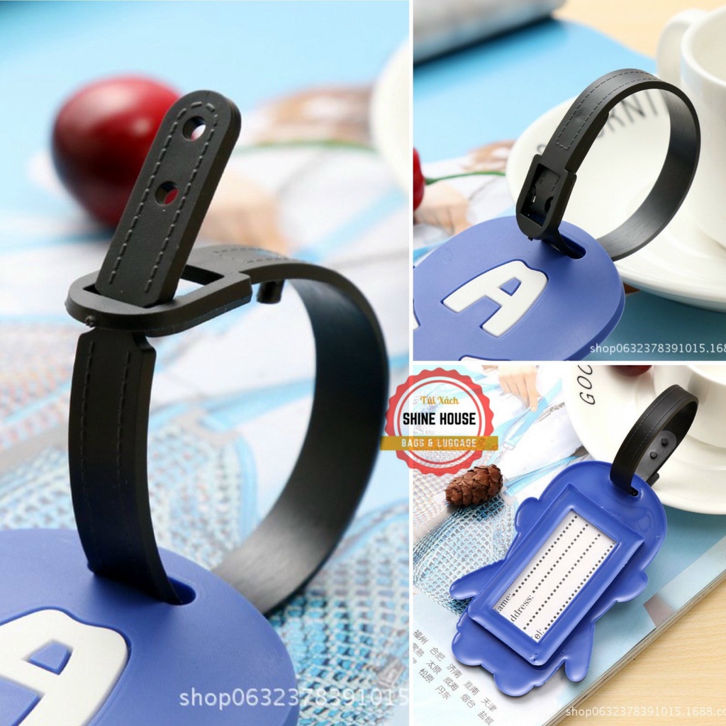 [Hàng Mới Về] Thẻ Đeo Bảng Tên Silicon Name Tag Chống Thất Lạc Cho Balo/ Vali Siêu Cute