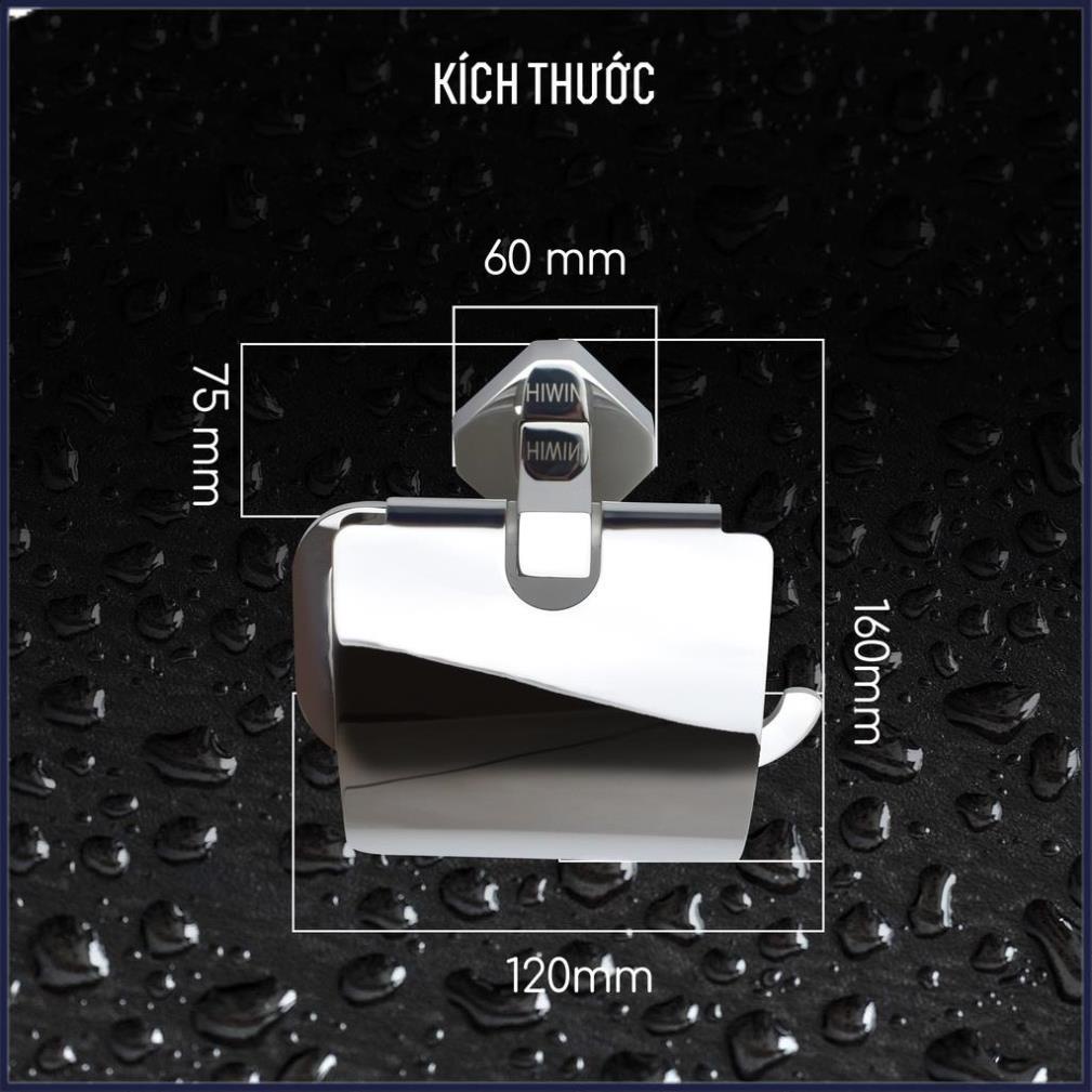 Lô giấy, hộp đựng giấy vệ sinh chất liệu inox 304 mặt gương bóng HIWIN Y-834