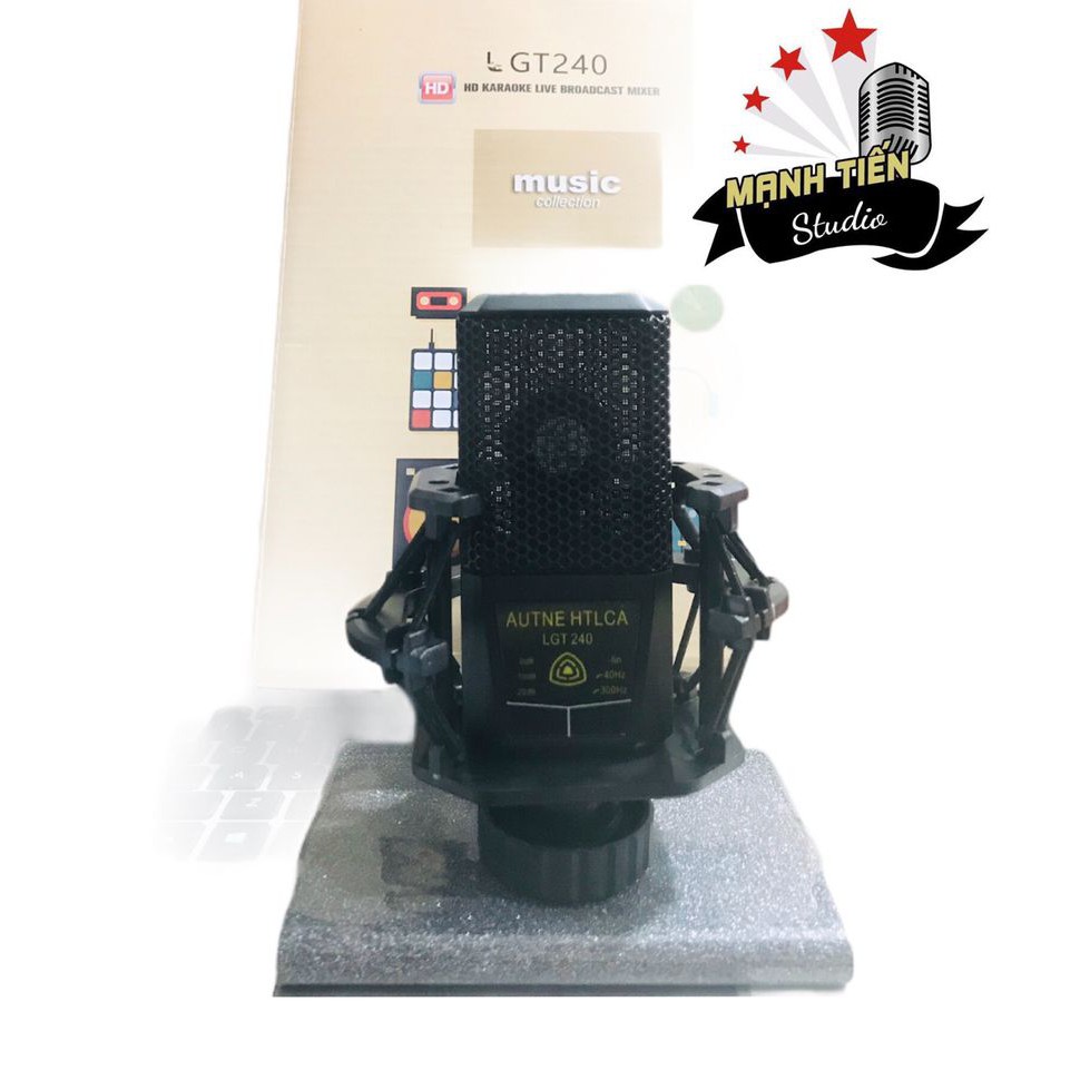 Mic Thu Âm Livestream LGT240 – Micro condenser chính hãng hát karaoke bắt âm tốt vang nhẹ siêu ấm bảo hành 12 tháng