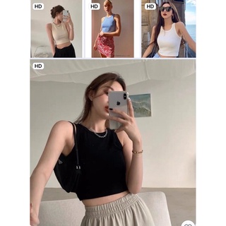 Áo tanktop croptop thun gân ba lỗ body trắng đen nude xanh hồng