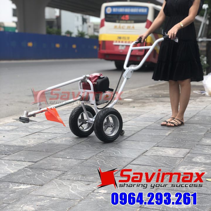 Chuyên cung cấp sỉ và lẻ Máy cắt cỏ, máy phát cỏ đẩy tay loại cải tiến có bánh xe đẩy GX35 chạy xăng 4 thì