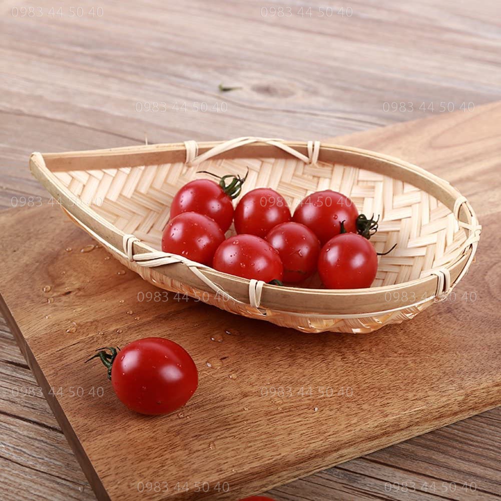 Khay tre l Đĩa tre giọt nước - trang trí đồ ăn, trang trí sản phẩm.