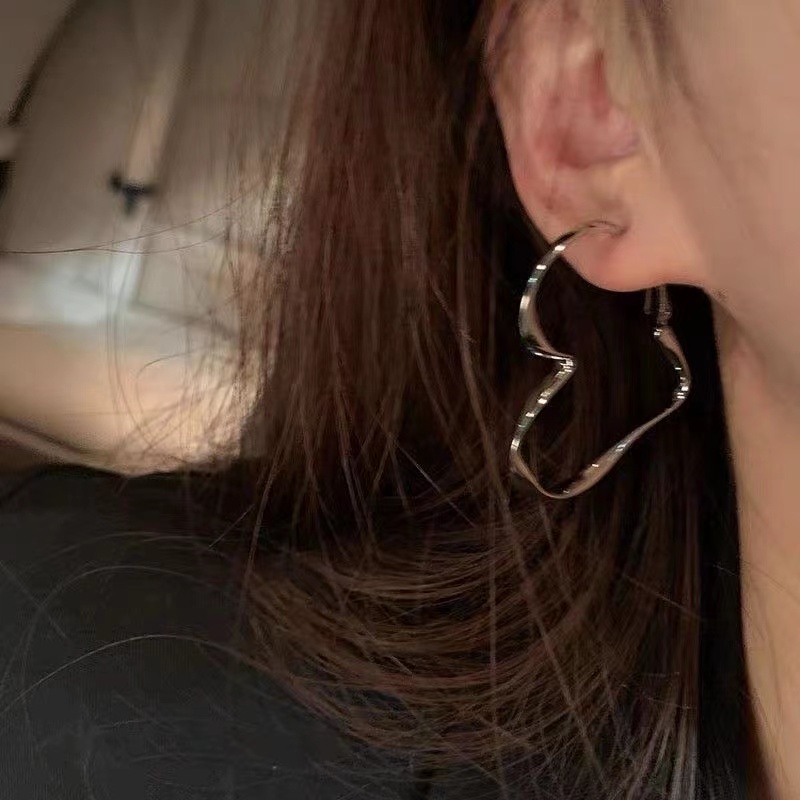 Khuyên tai IF YOU hình trái tim thời trang cho nữ