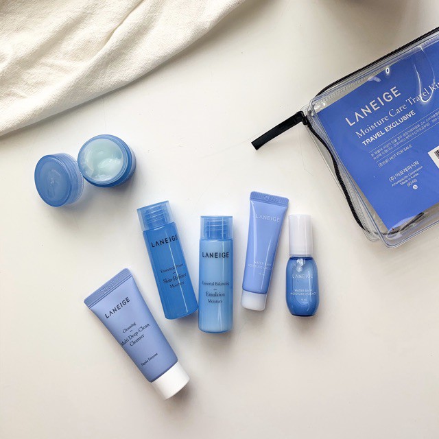 Set Dưỡng Da Mini 6 Sản Phẩm Laneige Moisture Care Travel Kit