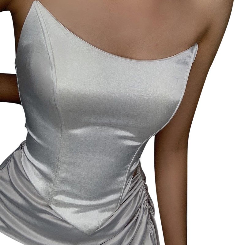 Áo Kiểu Corset Có Gọng Thời Trang Ulzzang, [ADORABLE], CropTop Satin Hot Trend 2022 Ảnh Thật