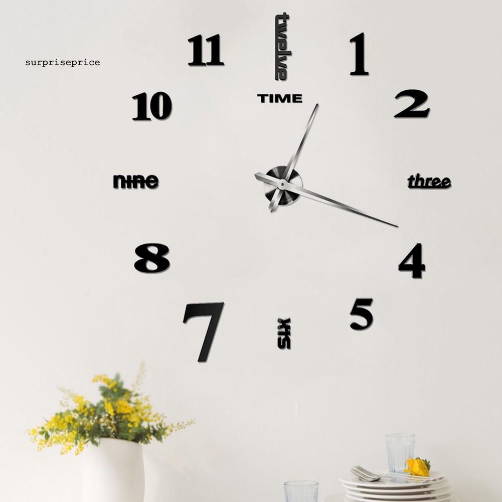 Đồng hồ dán tường cỡ lớn phong cách hiện đại