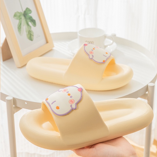 Hàng Có Sẵn Dép Đi Trong Nhà Đế Dày Chống Trượt Phong Cách Mới Dành Cho Học Sinh Nữ @