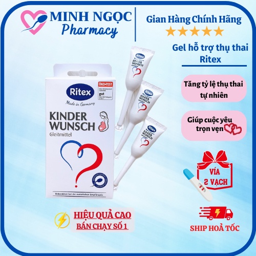 Gel Ritex Kinderwunsch Đức hỗ trợ thụ thai,tạo môi trường (bán lẻ ống hoặc hộp)