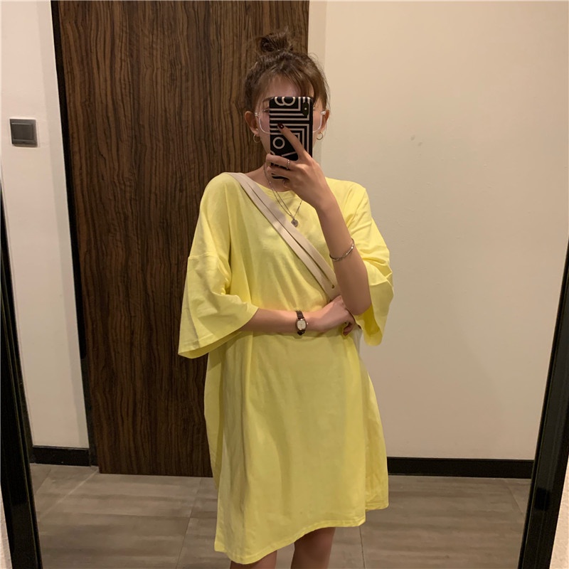 SUXI Áo Thun Tay Ngắn Màu Sắc Đơn Giản Dễ Phối Đồ Thời Trang Mùa Hè Cho Nữ