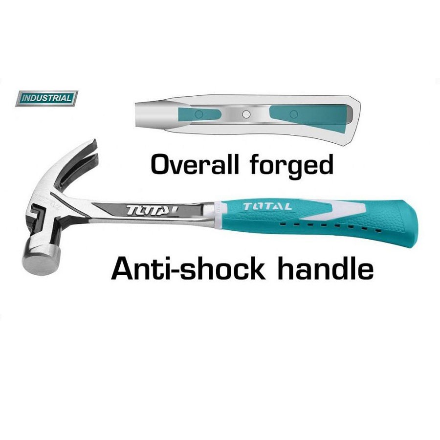 20oz 560g Búa nhổ đinh bằng thép carbo #45 Total THT7143206