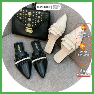 (Da Xịn) Dép Sục Ngọc Mũi Nhọn
