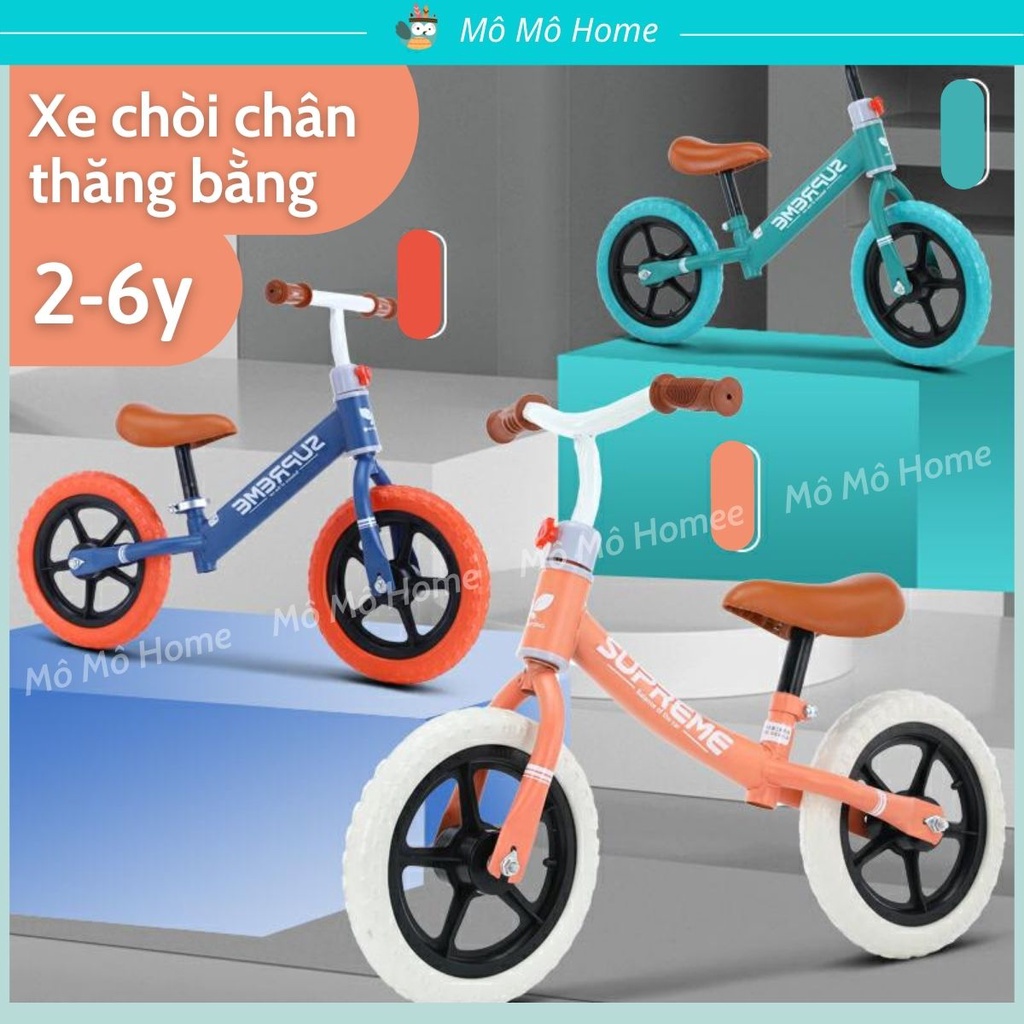 Xe Chòi Chân Thăng Bằng cho bé 2 đến 6 tuổi Khung thép chắc chắn, Có thể điều chỉnh chiều cao của yên xe và tay lái