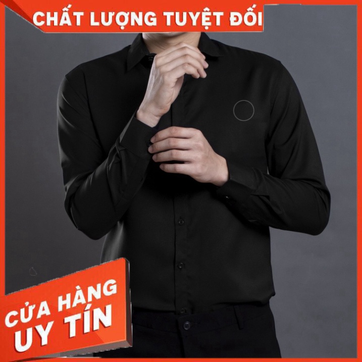 Áo sơ mi trơn tay dài big size LADOS - 4523 form body chất lụa mềm mại - Hàng nhập khẩu
