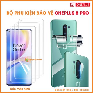 Dán màn hình Oneplus 8 Pro và dán lưng Oneplus 8 Pro và dán camera Oneplus 8 Pro full bộ bảo vệ cao cấp – Combo3