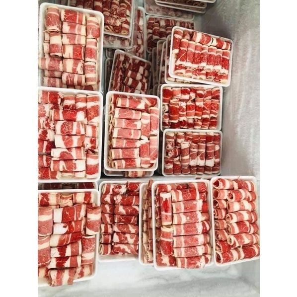 THỊT BÒ BA CHỈ MỸ CUỘN 500Gr