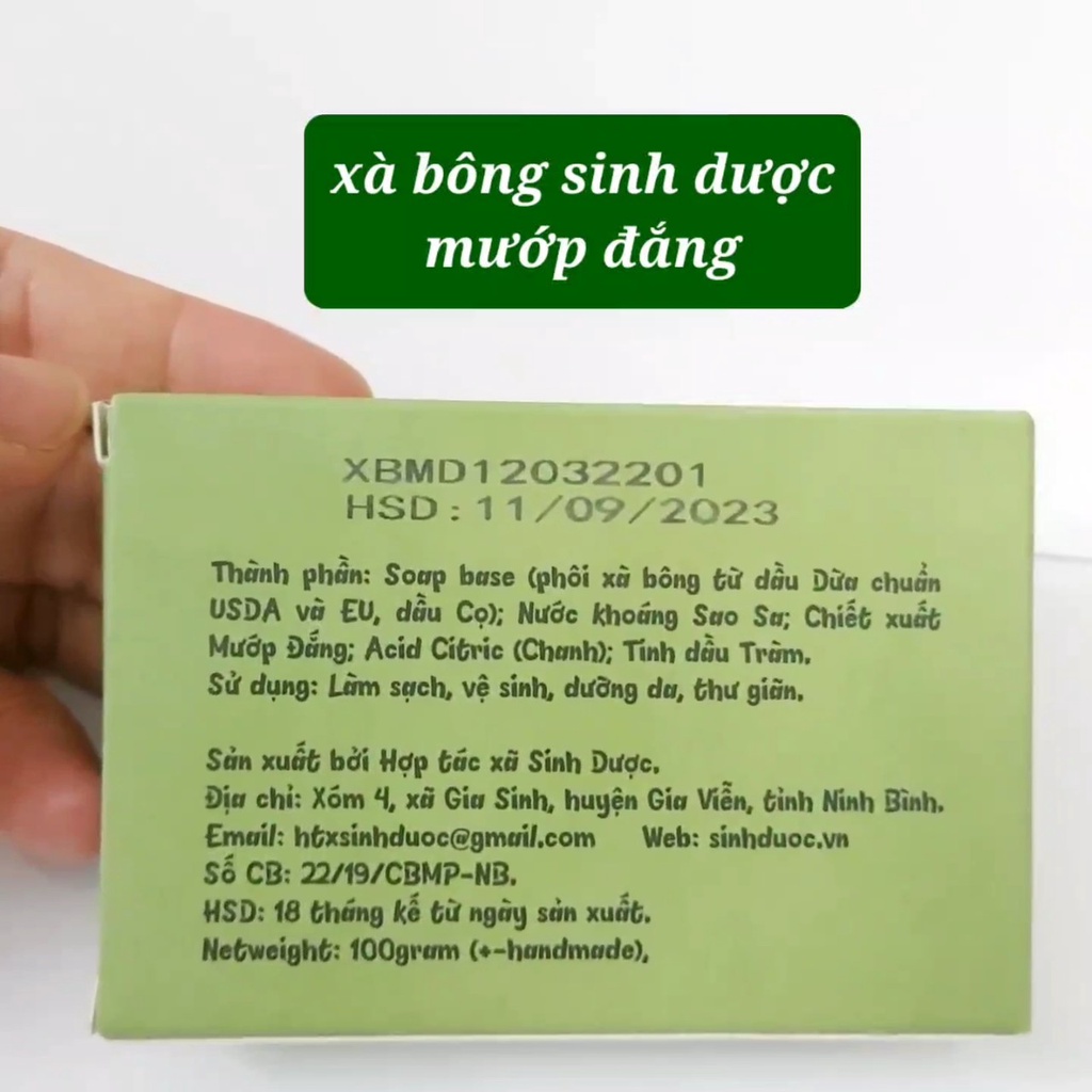 Xà bông sinh dược mướp đắng 100g xà phòng tắm chiết xuất nguyên chất từ thảo mộc thiên nhiên