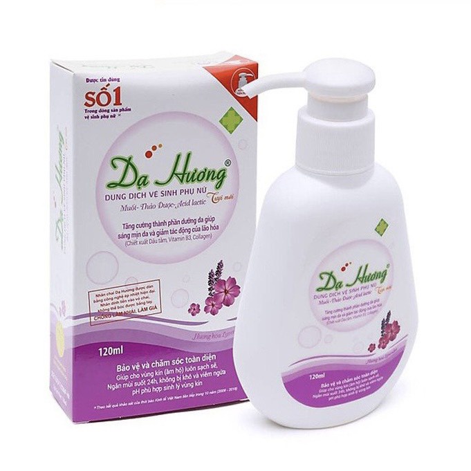 dạ hương dung dịch vệ sinh phụ nữ nha đam, trà xanh, lavender chai 100 ml,120ml