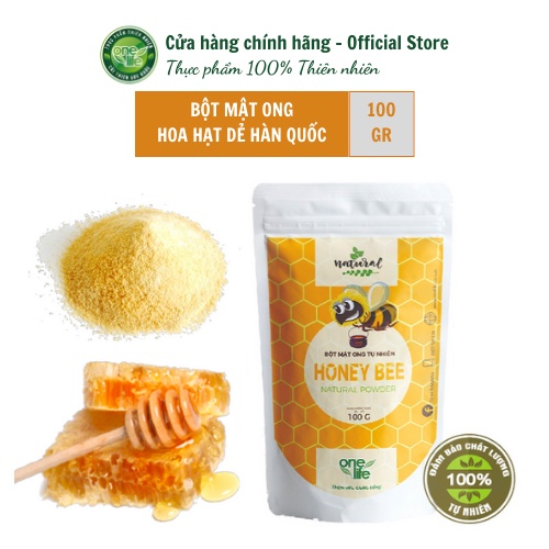 Túi 100gr Bột Mật Ong ONELIFE nguyên chất hòa tan uống liền, thay đường ăn kiêng