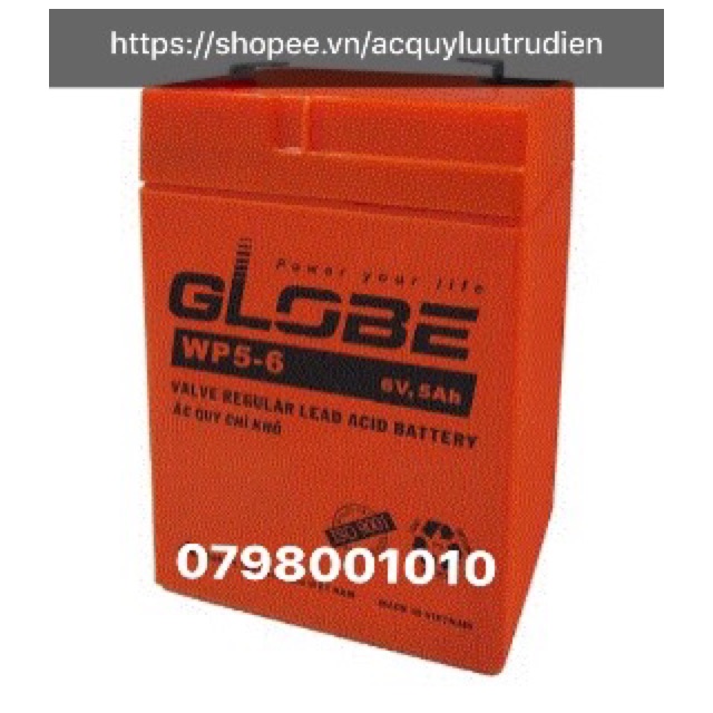 Bình ắc quy khô 6V 5AH hiệu Globe