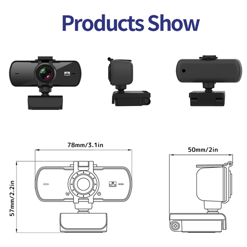 Webcam 2K HD kèm mic cho Mac Laptop | BigBuy360 - bigbuy360.vn