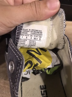Giày sneakers converse size 37 full box ( real/2hand) ( có bảo hành)