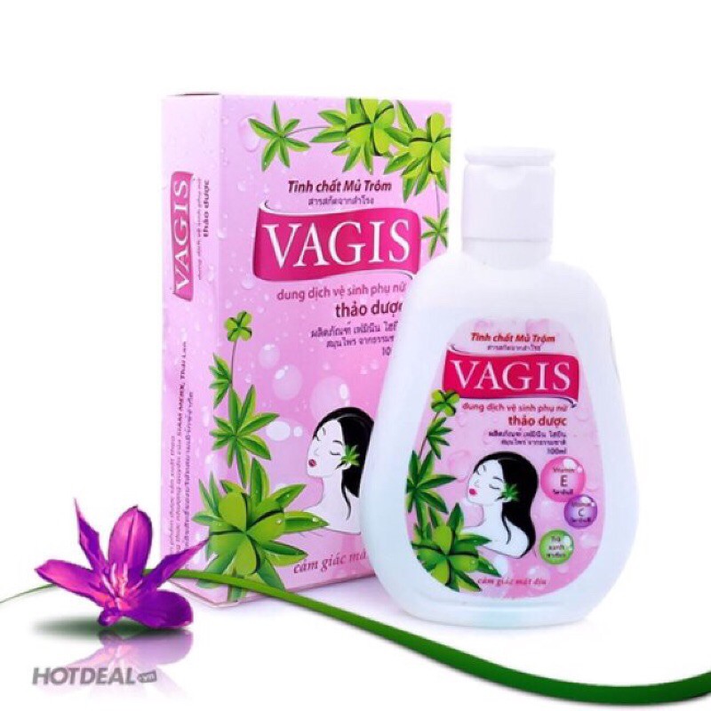 DUNG DỊCH VỆ SINH PHỤ NỮ VAGIS - CHỨA TINH CHẤT MŨ TRÔM VÀ TRÀ XANH