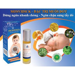 Mosvidick lăn trị mụn nhọt, muỗi đốt, viêm da