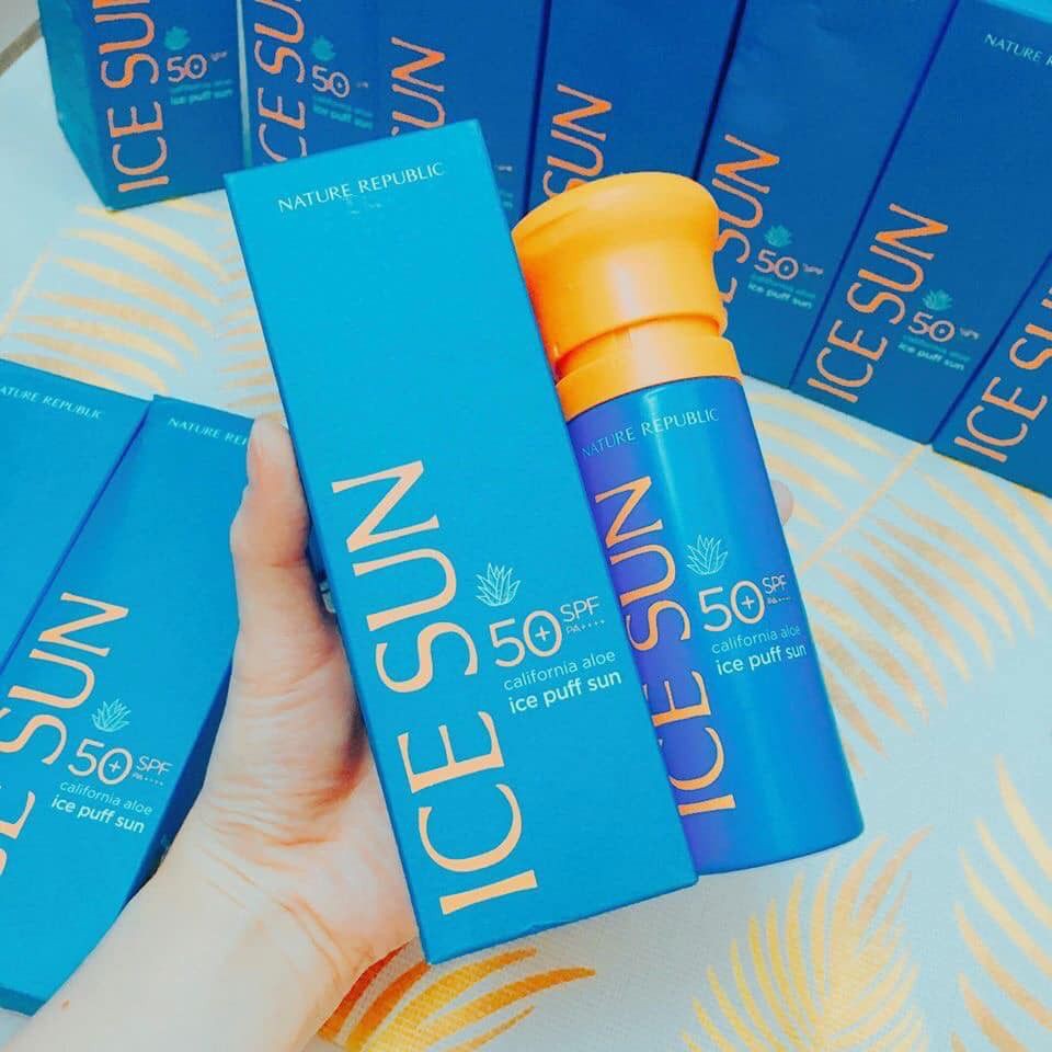 MẪU MỚI - Kem chống nắng ICE SUN NATURE REPUBLIC SPF 50 PA+++ - BAO AUTH