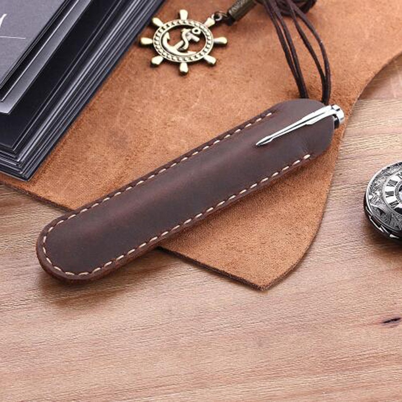 Túi đựng bút bằng da bò phong cách vintage cao cấp
