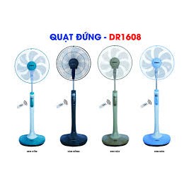 Quạt đứng có điều khiển Senko DR1608 giao màu ngẫu nhiên - Hàng chính hãng