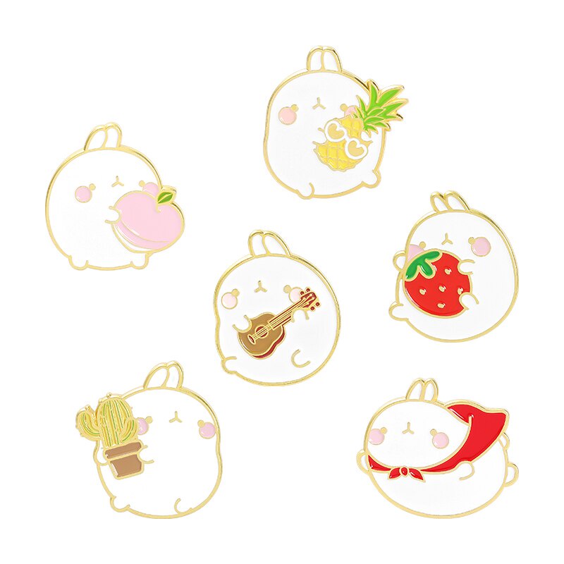 Ghim cài áo kiểu dáng thỏ xinh xắn đáng yêu