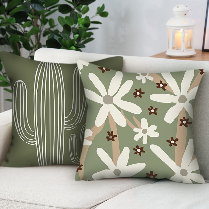 Vỏ Gối Sofa Thoáng Khí Họa Tiết Trừu Tượng Phong Cách Bắc Âu Hiện Đạ