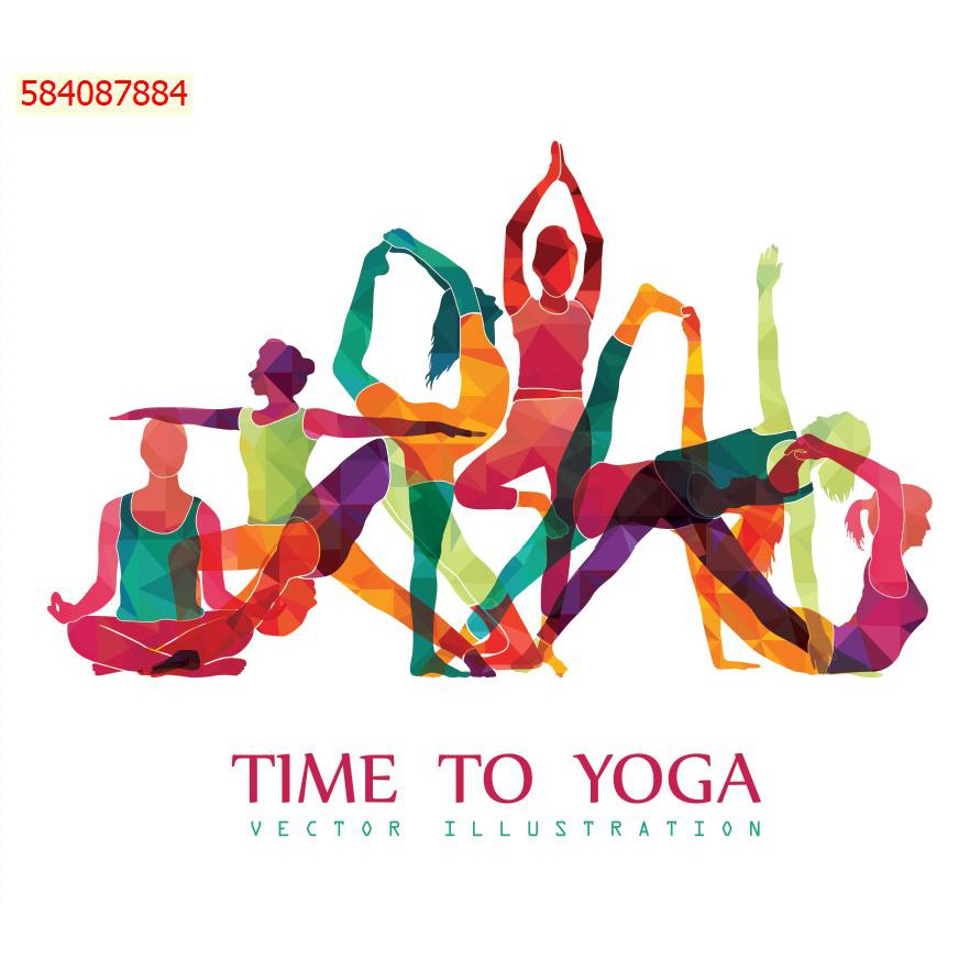 Tranh lụa 3d trang trí chủ đề Yoga Thước 1,5m x 2m YOGA 13