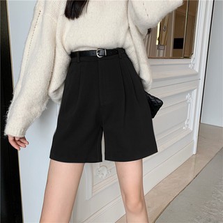 Quần Short Ngố Đen BACA kéo khóa Basic dễ phối đồ