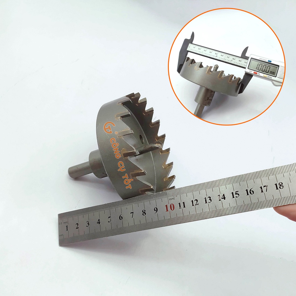 Mũi khoét lỗ sắt, thép, inox răng hợp kim Thắng Lợi cỡ lớn 61-100mm