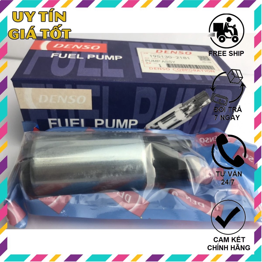 ✅GIÁ TỐT✅Bơm Xăng Denso Giắc To Dùng Chung Nhiều Loại Xe Toyota/Kia/Hyundai Mã 195130-2181